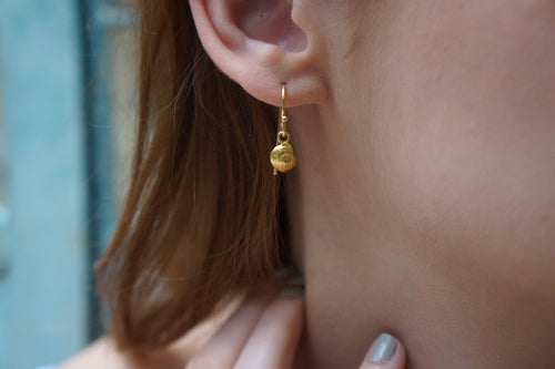 Dainty Sea Shell Earrings, Solid Gold (9K, 14K, or 18K Options) RETAIL